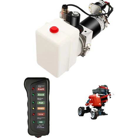 Pompe hydraulique électrique, DC 12V, 800W, capacité de 1,5L, pression de 18 MPa, télécommande de 4,5m (1/5)