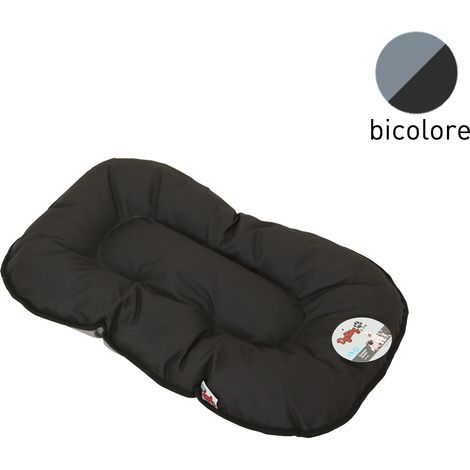 Coussin flocon rectangle réversible "Essentiel" - Noir/Gris - L 61 x l 33 cm - Livraison gratuite (1/4)