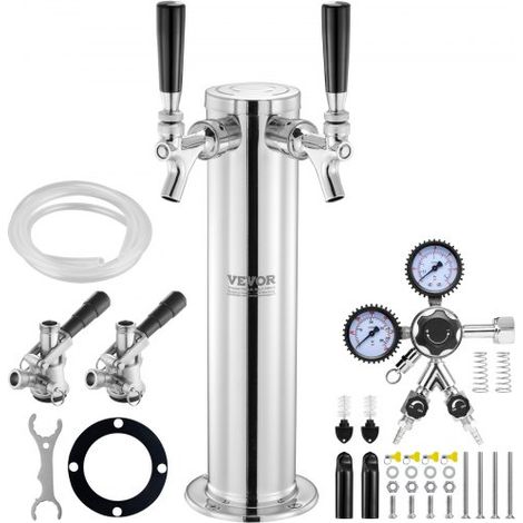 Kit Colonne à Bière 2 Robinets Distributeur de Bière Boisson en (1/5)
