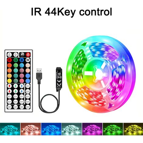 (44 touches, 9,84 pi - 3 m) Bande lumineuse LED RGB, ruban flexible à changement de couleur, convient aux décorations de fêtes et de vacances. (1/4)