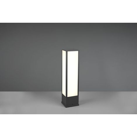 Lampione Giardino Led Esterno Palo Rettangolare Antracite H60 cm Fuerte GD Trio