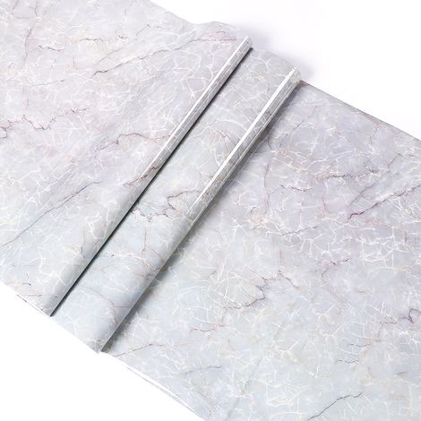 1 Rouleau Papier adhésif,effet marbre,PVC,imperméable,400x40cm,cuisine salle de bain (1/5)