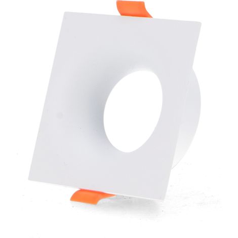 IluminaShop - Aro Fijo Cuadrado Blanco Serie Infinity Para Gu10/mr16 IP20 (1/3)