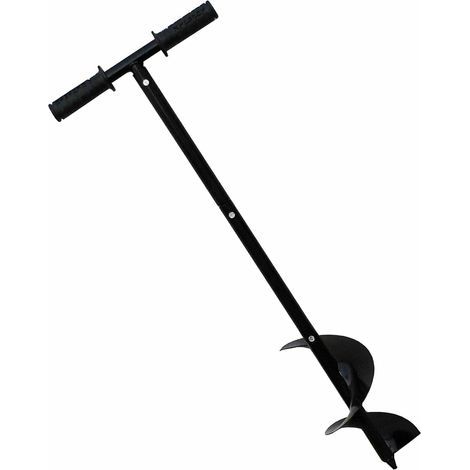 85 cm Erdbohrer, kaltgewalzter Stahl, T-förmiger Gartenbohrer mit rutschfestem Griff, manueller Erdbohrer für die tiefe Bodenbearbeitung von Setzlingen (1/5)