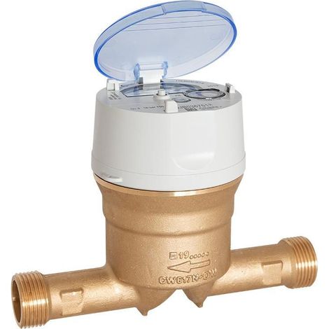 Itron – Compteur d'eau volumétrique DN20 26x34 – Précision classe C – Pré-équipé pour émetteur d'impulsion – Filetage plomberie