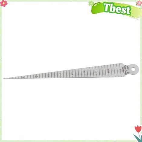 Tbest palpeur de coin Jauge Conique en Acier Inoxydable, échelle D'ouverture de 1 à 15 Mm avec Incréments quincaillerie tracage (1/5)