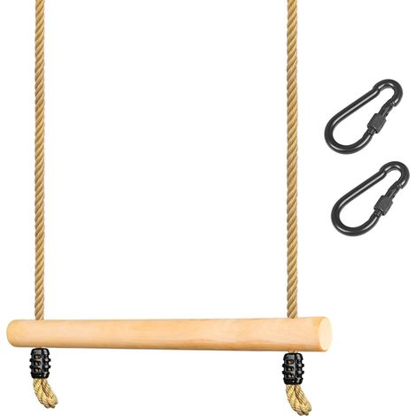 Trapeze Balancoire Exterieur, Accessoire Balancoire Exterieur pour Enfants Barre Trapeze Bois Multifonction Jeux Jardin Extérieur Trapèze pour Portique (Barre Trapeze) (1/5)