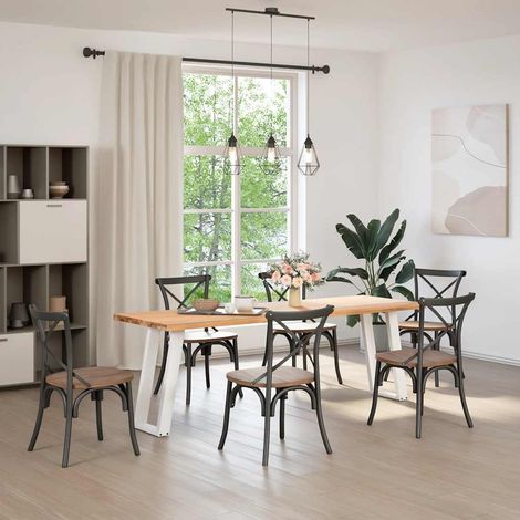 vidaXL Console Table Legs U-Shaped 2 pcs White 38x(72-73) cm Steel (1/5)