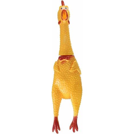 Poulet en caoutchouc/poulet à presser, jouet farce original, (1/4)