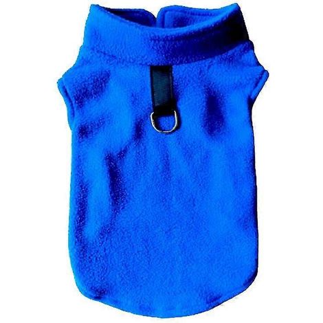 Ropa de forro polar para perros pequeños, primavera, otoño, cálida, para cachorros y gatos, chaleco, ropa para Shih Tzu, Chihuahua, chaqueta para Bulldog Francés, abrigos para Pug, azul oscuro (1/5)