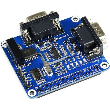 2-Kanal isoliertes RS232-Erweiterungs-HAT für Raspberry Pi 4B/3B+/3B/3A 921600 bps