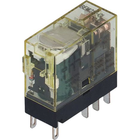 Miniaturrelais, 10 Stück, schlankes elektronisches Bauteil, 2 Schließer, 2 Öffner, klein, 8 Pins, DC 24 V, 8 A, BEM2SCL (1/5)
