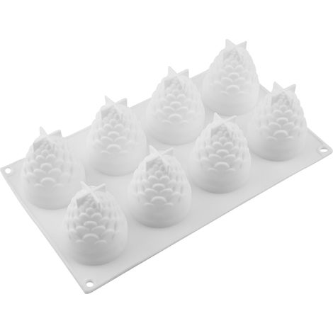 Moule À Gâteau En Silicone Forme De Pomme De Pin - Résistant À La Chaleur Jusqu'à 230 °C - Pour Cakes, Mousses Et Chocolats - 1 Pièce (1/5)