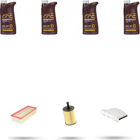 Kit tagliando 3 FILTRI e 4L OLIO compatibile con Seat Toledo III (5P2) 2.0 TDI 125kw dal 2006 (1/4)