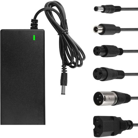 Chargeur Batterie Lithium-Ion 42V 2A pour Trottinette Électrique Vélo et Scooter - 6 Connexions Compatibles (1/4)