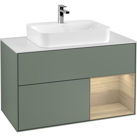 Villeroy & Boch F371PCGM Meuble sous-lavabo Finion F37