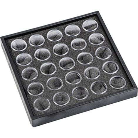 Caja para guardar joyas con forma de clavo, con 25 compartimentos, para joyas de diamantes y aleaciones.