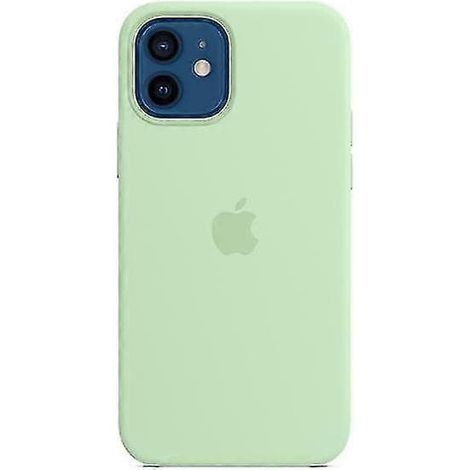 Coque en silicone pour iPhone 12 et 12 Pro, couleur pistache.