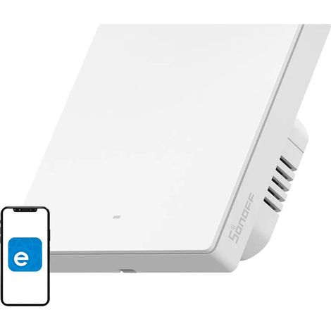 SONOFF Matter Interrupteur mural intelligent, 86 Type Interrupteur Mural Wifi, 3 Gang Interrupteur Intelligent Compatible avec Alexa/Google Home/Apple Home, Fil Neutre Requis, Blanc,M5-1C-86W