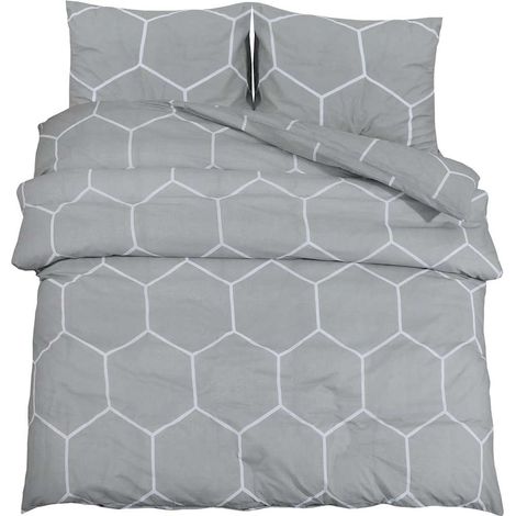 Maison Exclusive - Set Copripiumino Grigio 200x220 cm in Cotone