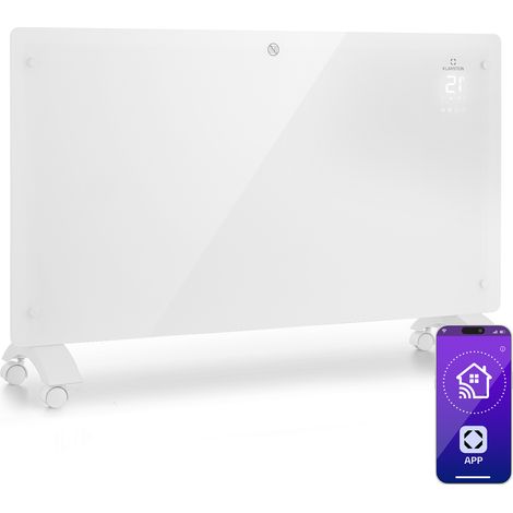 Klarstein Elektroheizung, Konvektor Heizung Freistehend oder Wandmontage, Elektroheizung Energiesparend, App-Control, Leise Heizung Elektrisch, Standgerät Heizkörper Elektrisch mit Thermostat, 2500 W (1/5)