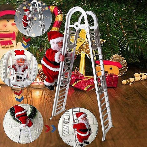 Sunrain Conducteur électrique Père Noël offre des cadeaux aux enfants Jouets musicaux Décoration de Noël pour la maison (1/5)
