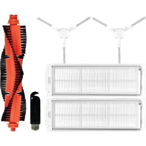 Repuestos para la aspiradora robot Xiaomi Vacuum-Mop 2S / Mop P / Mop Pro / XMSTJQR2S / STYTJ02YM: 1 cabezal de cepillo, 2 filtros HEPA, 2 cepillos laterales, 1 herramienta de limpieza (1/5)