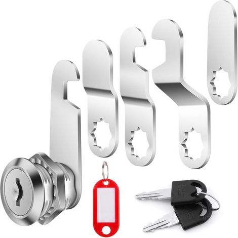 Cerradura de seguridad para buzón de 16 mm: Cerradura para buzón con 2 llaves, taquillas, cajas de herramientas, archivadores y buzones de correo (1/5)