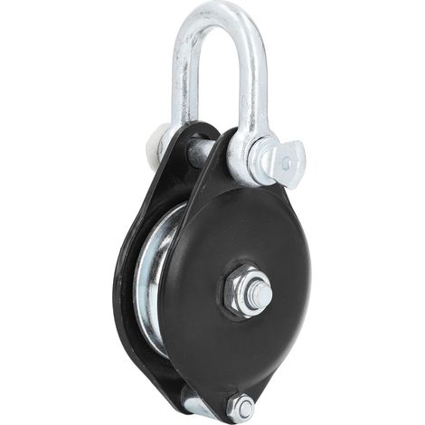 Ortviai Poulie à Mousqueton Pivotant 0,4 T en Acier Allié pour Voile, Levage et Grue – Robuste et Anticorrosion