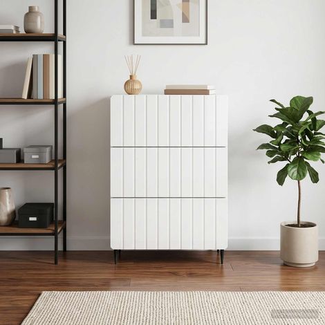 vidaXL Cajonera 66 x 34,5 x 92 cm Madera de Ingeniería Brillante (1/5)