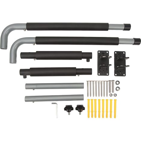 Support Mural Télescopique pour Coffre de Toit, Pliable, 42-58 cm, Capacité 50 kg, Crochets de Rangement pour Kayak (1/5)