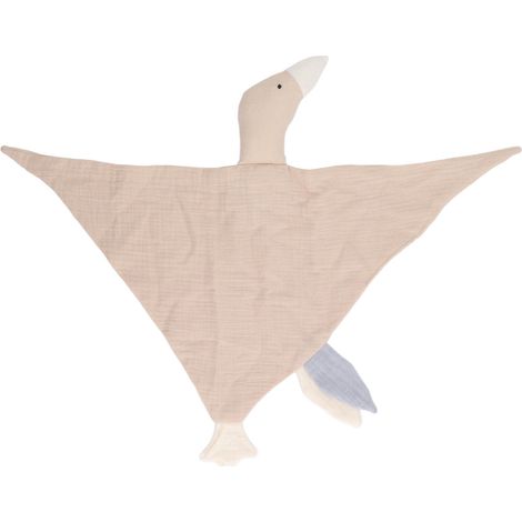 Lot de 2 Couvertures Douces Bébé Forme Oie en Coton Respirant, Doudou Sécurisant pour Nouveau-né et Nourrisson, Camel (1/5)