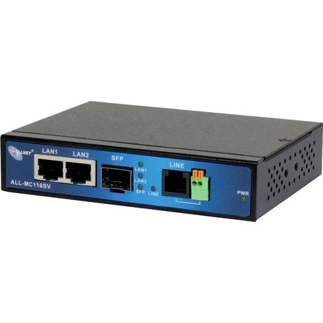 ALLNET ALL-MC116SV-VDSL2, fiable módem puente VDSL2 con Gigabit Ethernet y conectividad SFP (1/3)