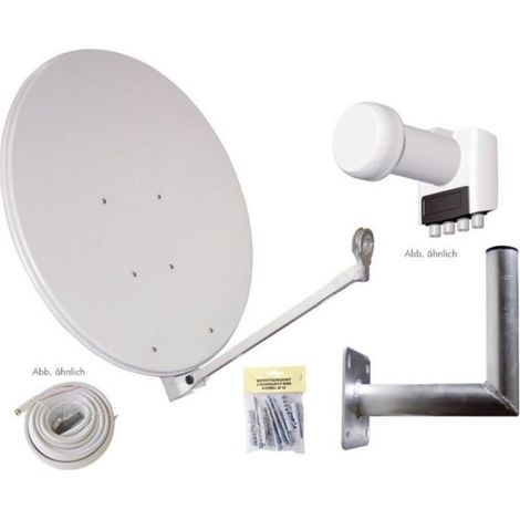 Système SAT sans récepteur - ALLVISION - SAH-S 4000/80-QUAD - LNB Quad - 4 sorties - Gris (1/2)