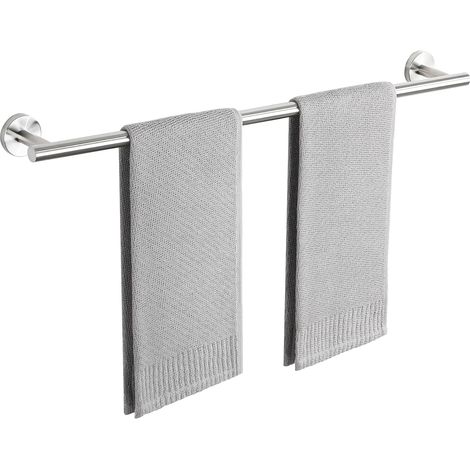 1 Porte Serviette Mural, Acier Inoxydable SUS304, Finition Brossée, 70CM, Pour Salle De Bain Cuisine