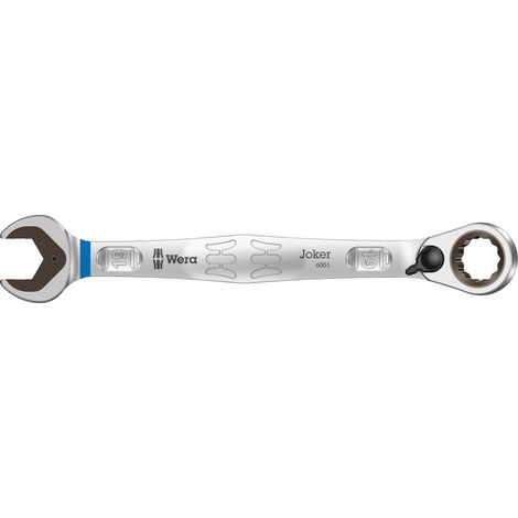 Chiave a bussola a cricchetto Joker SW 19mm lunghezza 246mm, reversibile, anelli con angolo di 15 gradi