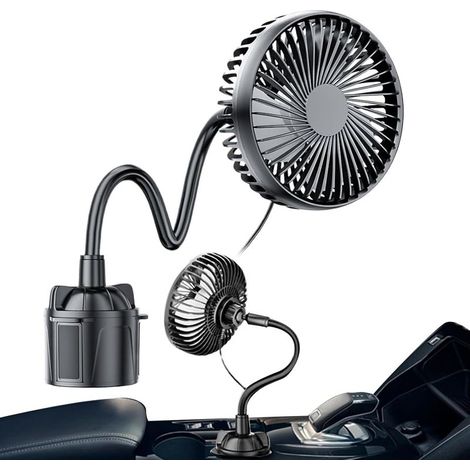 Ventilateur Porte-Gobelet 12V/24V 3 Vitesses Rechargeable (1/5)