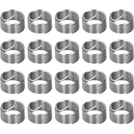 Kit de réparation de filetage 20 pièces M14 x 1,25, insert à bague spirale, douille d'expansion pour filetage 1D