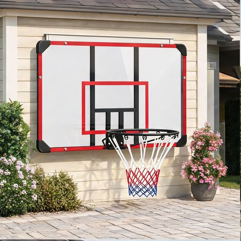 Panier de basket mural noir en acier 113 x 61 x 73 cm (1/5)