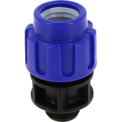Raccord polypropylène compression 10bar Mâle 1" PE Ø32