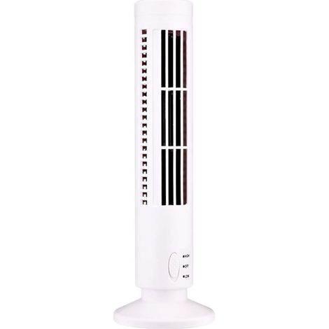 Ventilateur Tour USB Sans Lame, Mini Ventilateur Bureau 2 Vitesses, Refroidissement électrique Silencieux (1/5)