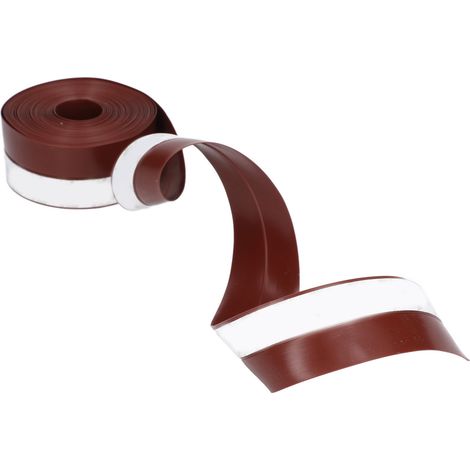 Bande d'étanchéité en silicone 5 m, largeur 35 mm, marron, épaisseur renforcée, autocollante pour fenêtres, portes et PVC, insonorisation et calfeutrage. (1/5)