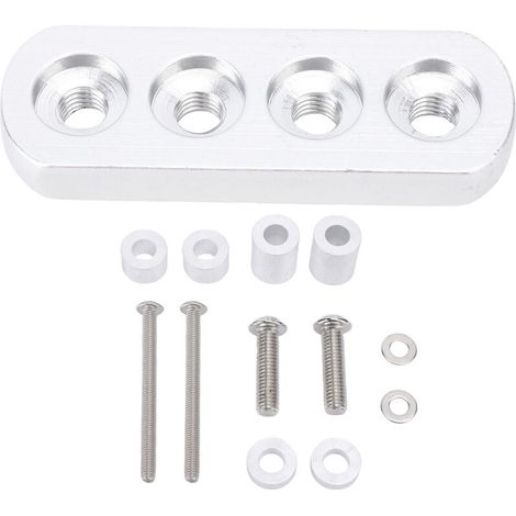 Jeffergarden Support stabilisateur d'amortisseur de direction de moto en alliage d'aluminium, aspect tendance, stabilité améliorée, adapté aux scooters et vélos électriques, argent (1/5)