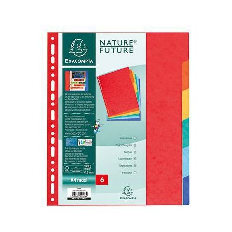 Exacompta 2406E Trennblatt Karton Mehrfarbig 6 Stück(e) (1/4)