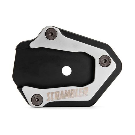 (Noir et argent) Compatible avec Ducati Scrambler 2014-2018 : béquille latérale en acier inoxydable, extension et support maxpower (1/5)