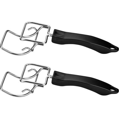Lot de 2 extracteurs plateau four grille-pain convection pour friteuse à air, extracteur de grilles, outil pour tirer la grille de four, clip pour grilles, clip pour four (1/5)