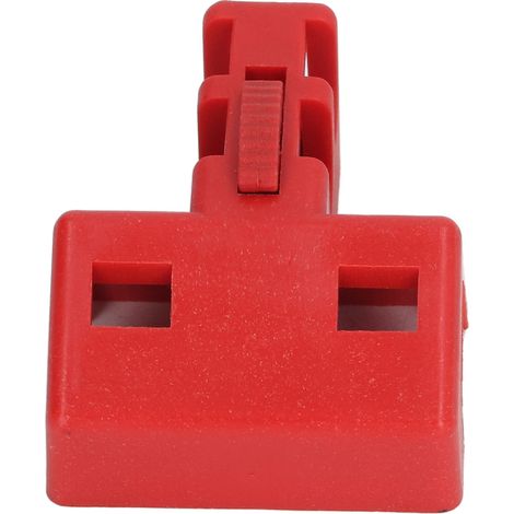 Dispositif de consignation bipolaire en nylon renforcé ignifugé et isolé, 60 x 48 x 30 mm, pour disjoncteur électrique. (1/5)