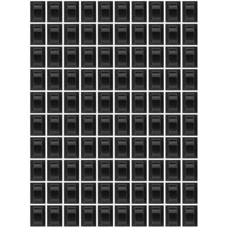 ALLIANDISClips de Câble Adhésifs en Nylon Noir 100pcs, Organiseur Câbles Réglable Ouverture Facile pour Bureau et Panneaux - (1/5)