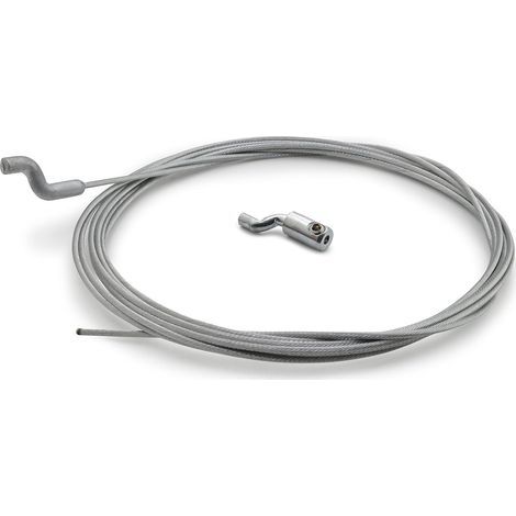 CCYKXA Flexible Throttle Cable Ø1.5 mm with Z Tip and Z Cable Clamp Length 2.5m Accelerator Carburetor Handle Repair for Lawn Mower Brush Cutter Tiller Garden (1 cable) (1/5)