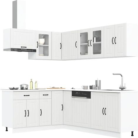vidaXL Ensemble d'armoires de cuisine 11 pcs Lucca bois d'ingénierie (1/5)